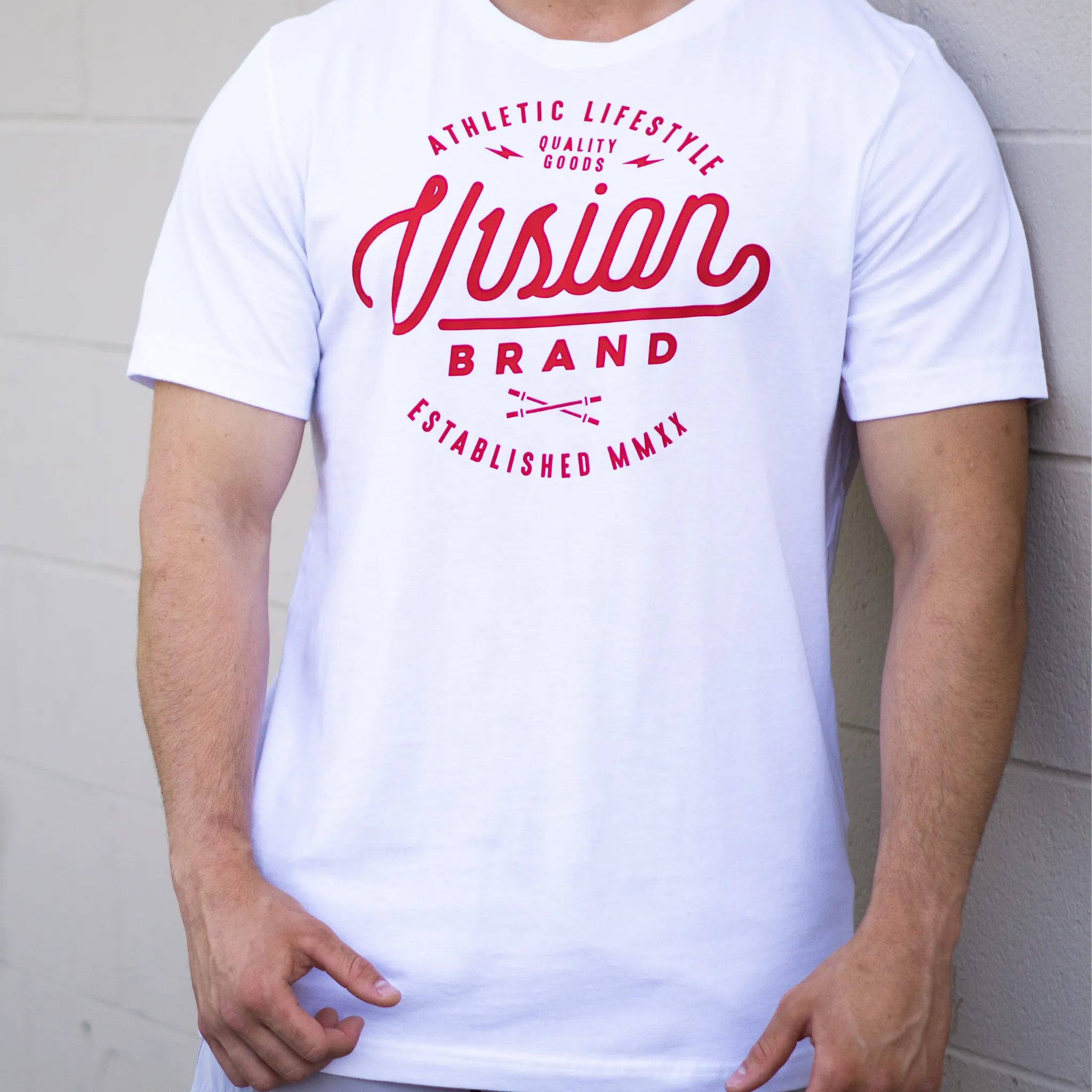 V1SION Barbell Logo Fitted Tee