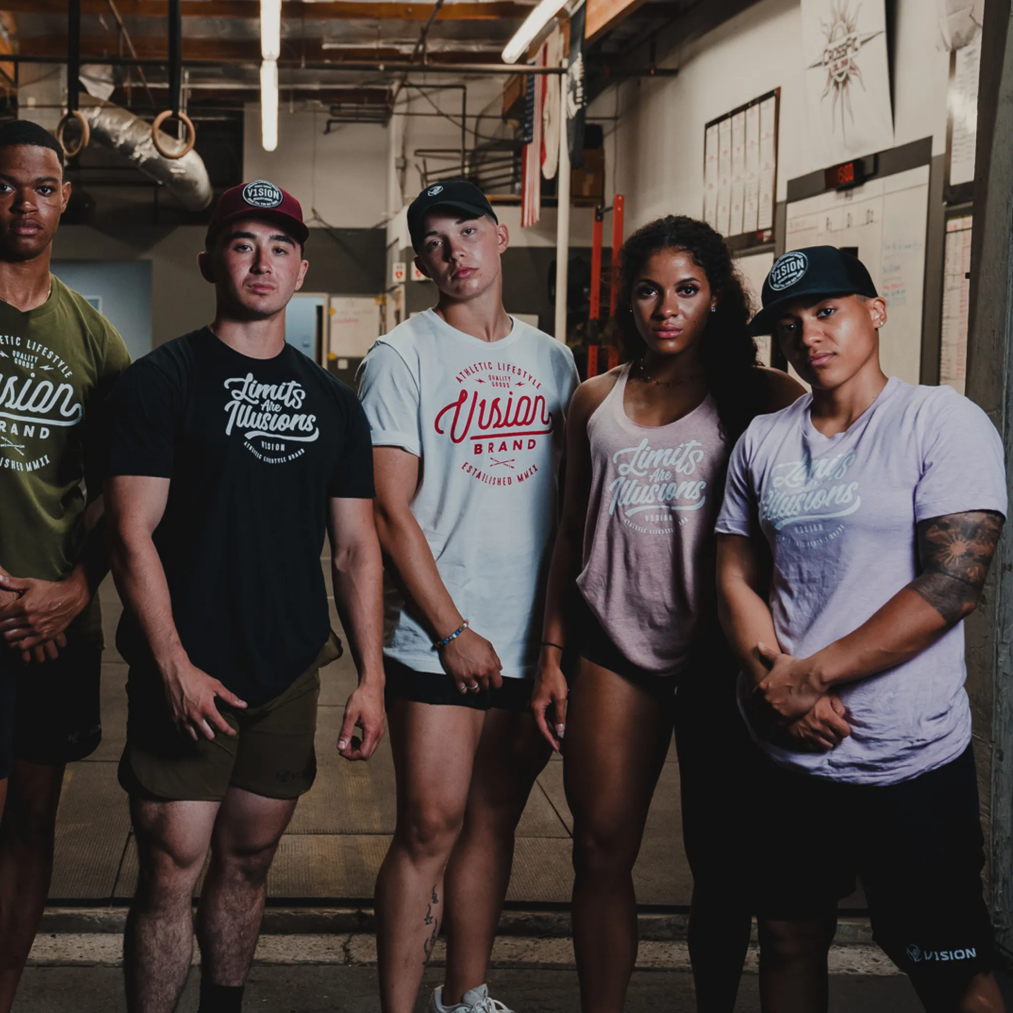 V1SION Barbell Logo Fitted Tee