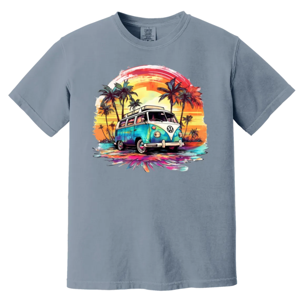 Volkswagen Cruisin’ the Coast Comfort Colors Tee – Retro Vibes and Coastal Style