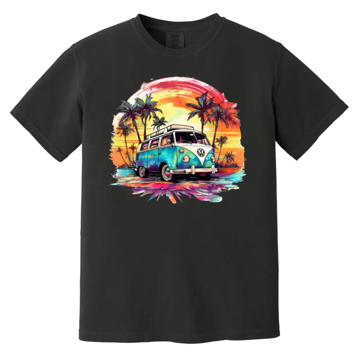 Volkswagen Cruisin’ the Coast Comfort Colors Tee – Retro Vibes and Coastal Style