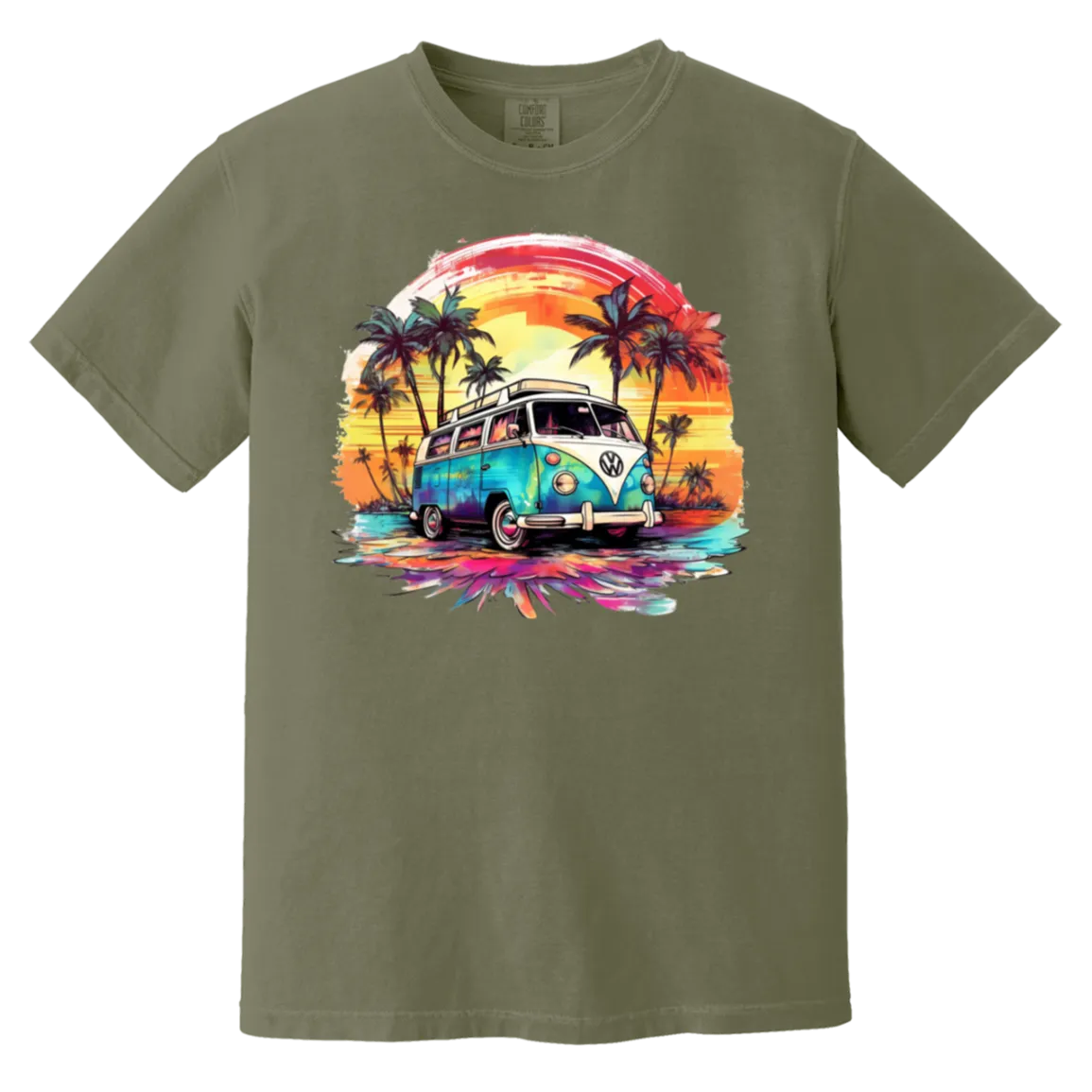 Volkswagen Cruisin’ the Coast Comfort Colors Tee – Retro Vibes and Coastal Style
