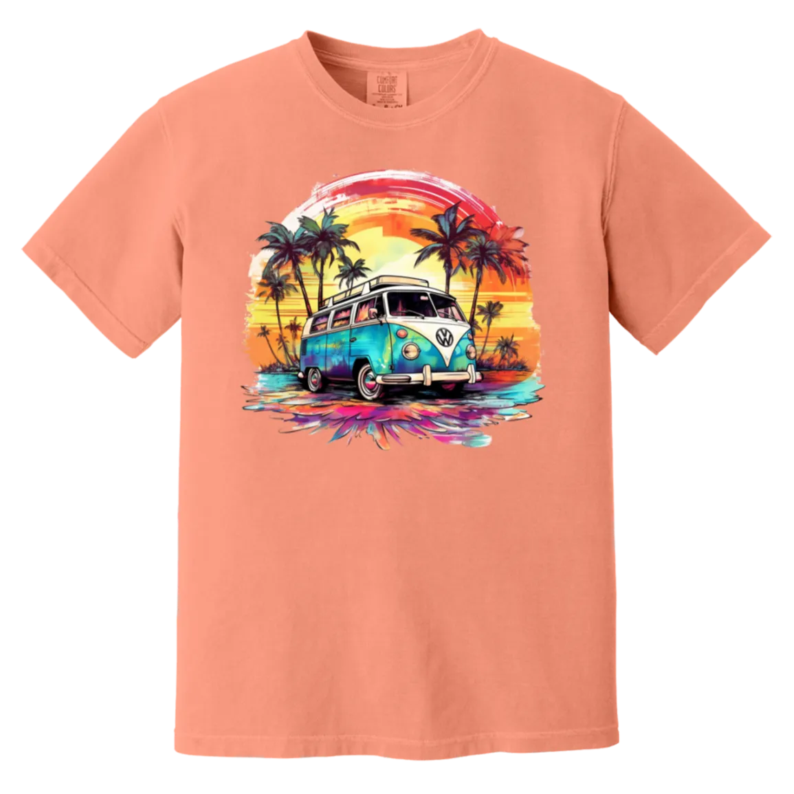 Volkswagen Cruisin’ the Coast Comfort Colors Tee – Retro Vibes and Coastal Style