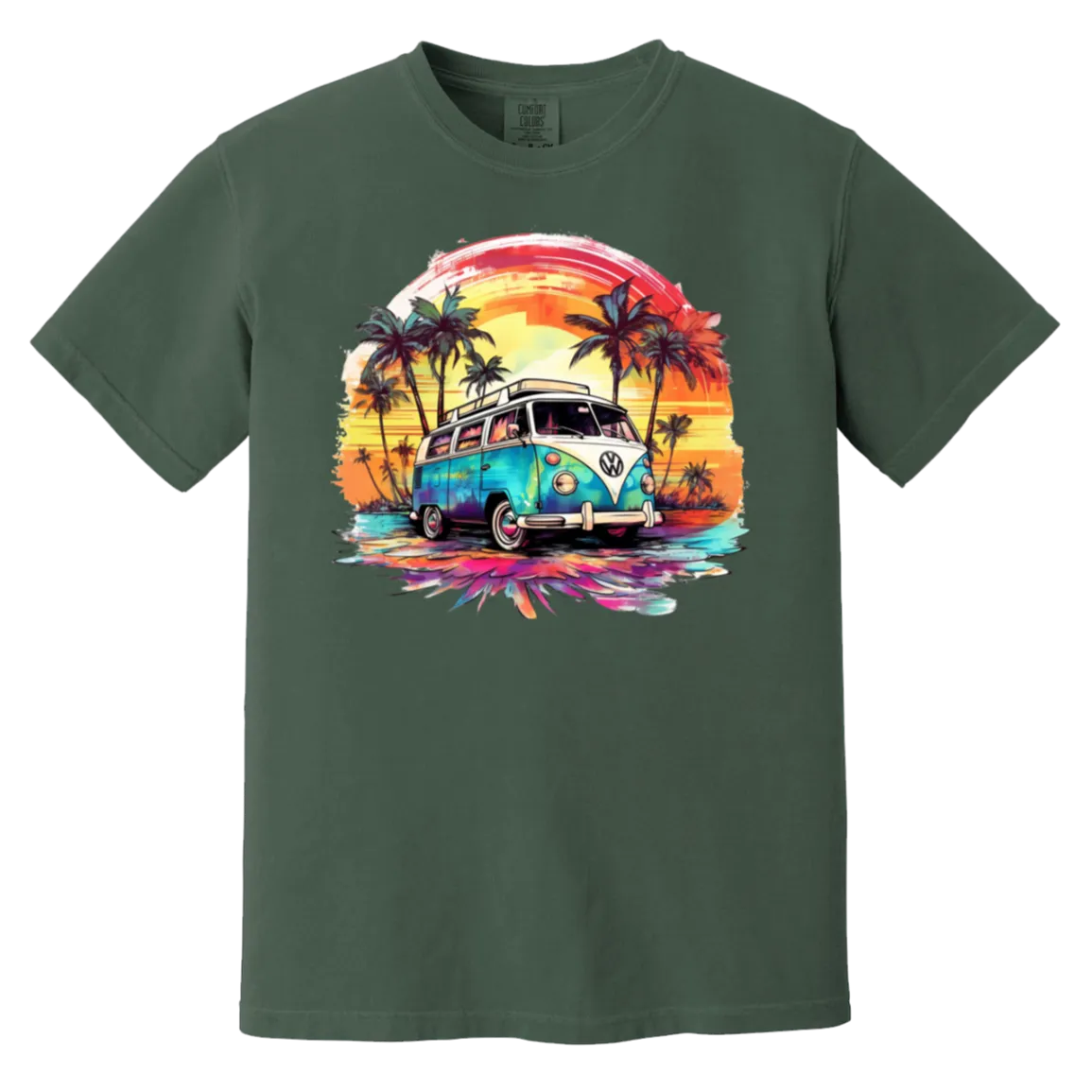 Volkswagen Cruisin’ the Coast Comfort Colors Tee – Retro Vibes and Coastal Style