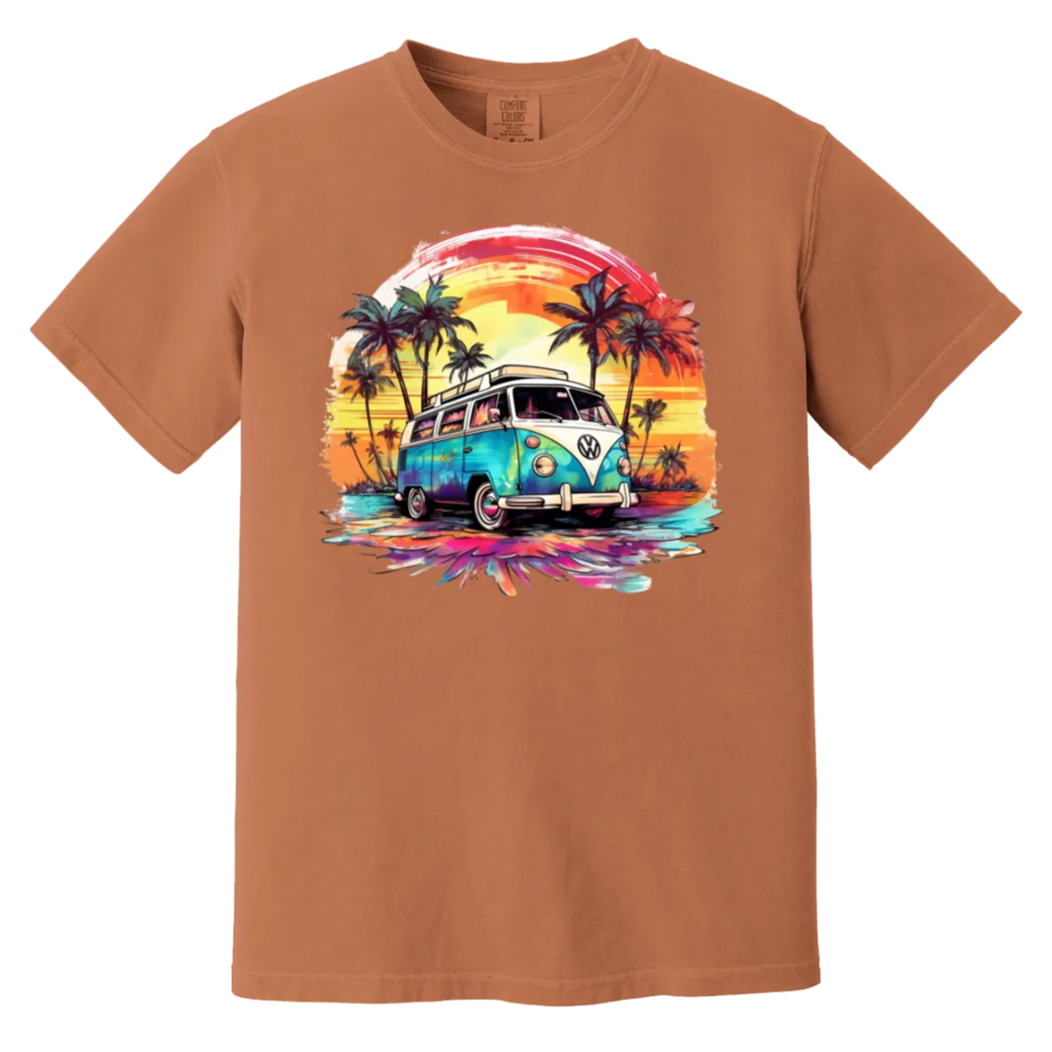 Volkswagen Cruisin’ the Coast Comfort Colors Tee – Retro Vibes and Coastal Style