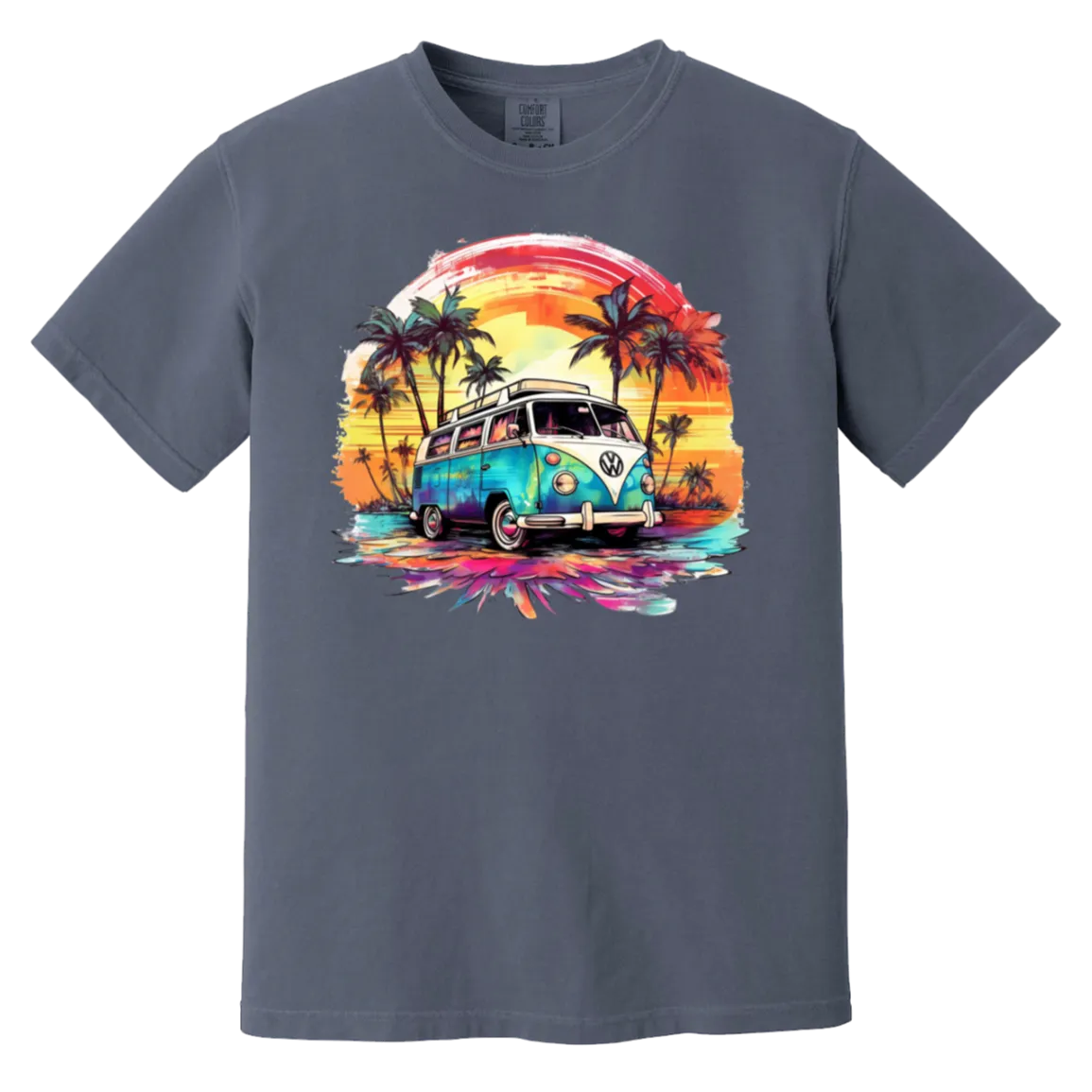 Volkswagen Cruisin’ the Coast Comfort Colors Tee – Retro Vibes and Coastal Style