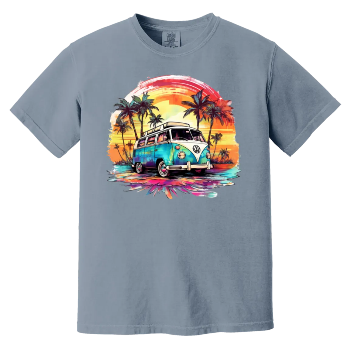 Volkswagen Cruisin’ the Coast Comfort Colors Tee – Retro Vibes and Coastal Style