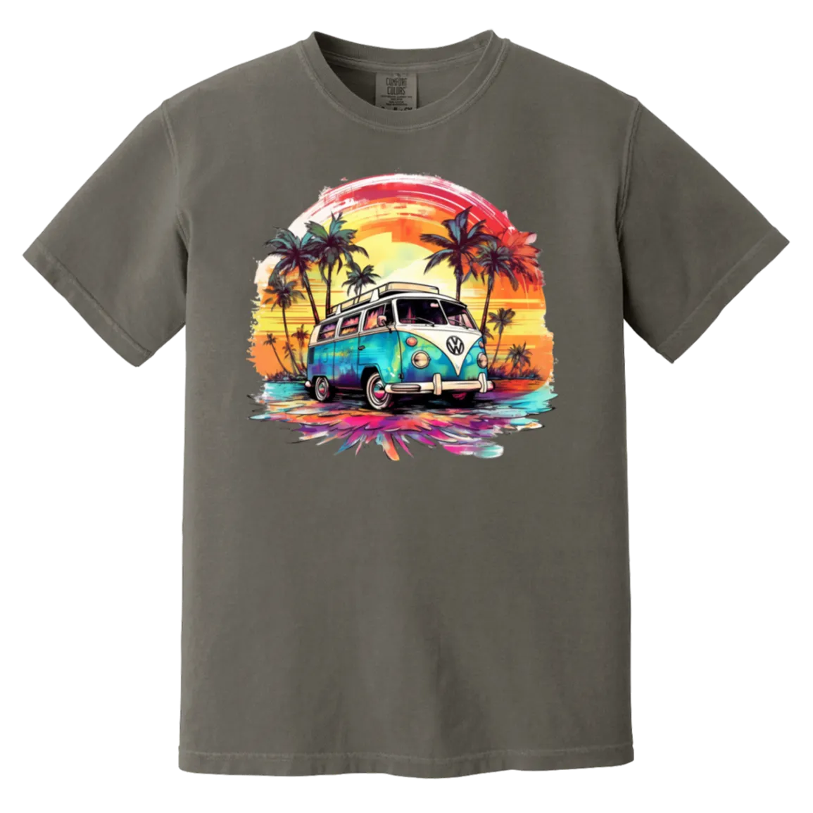 Volkswagen Cruisin’ the Coast Comfort Colors Tee – Retro Vibes and Coastal Style