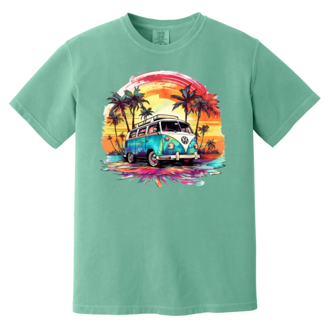 Volkswagen Cruisin’ the Coast Comfort Colors Tee – Retro Vibes and Coastal Style