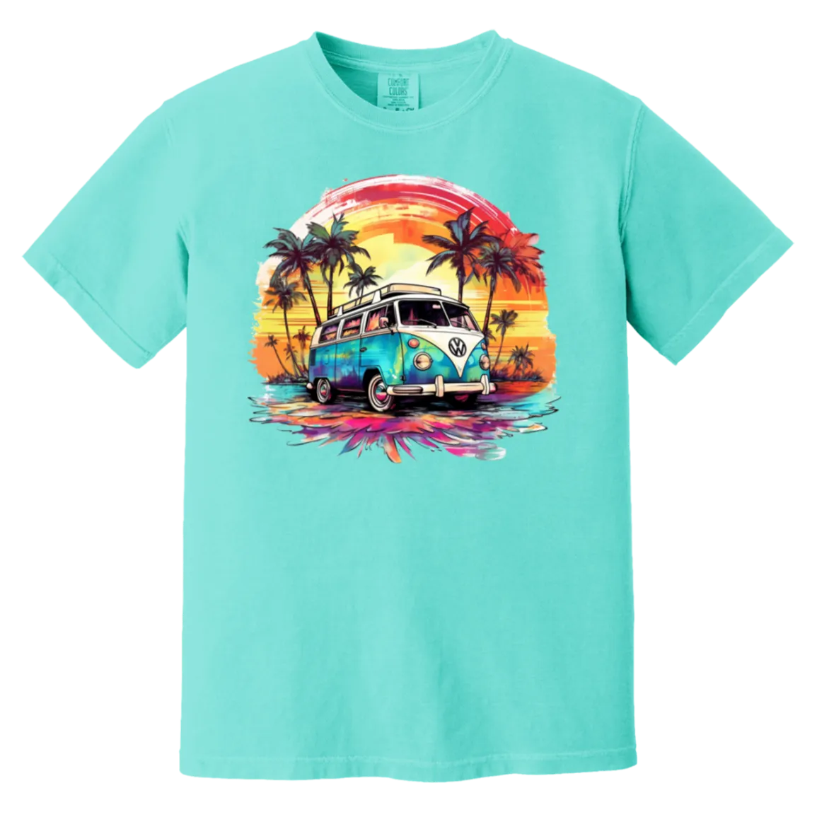 Volkswagen Cruisin’ the Coast Comfort Colors Tee – Retro Vibes and Coastal Style
