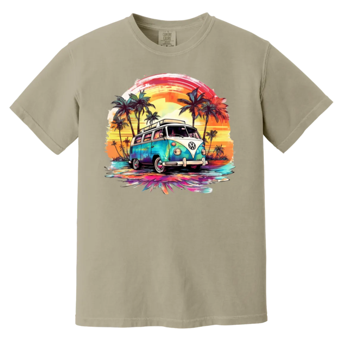 Volkswagen Cruisin’ the Coast Comfort Colors Tee – Retro Vibes and Coastal Style