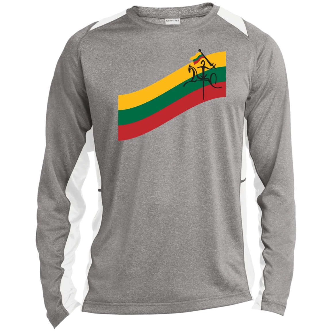 Vytis Swoosh - Men's Long Sleeve Colorblock Activewear Performance T