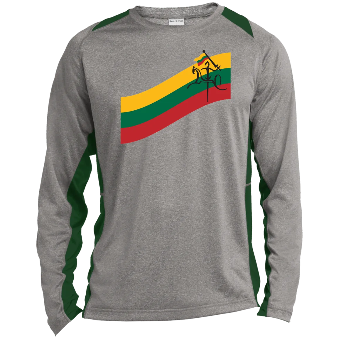 Vytis Swoosh - Men's Long Sleeve Colorblock Activewear Performance T