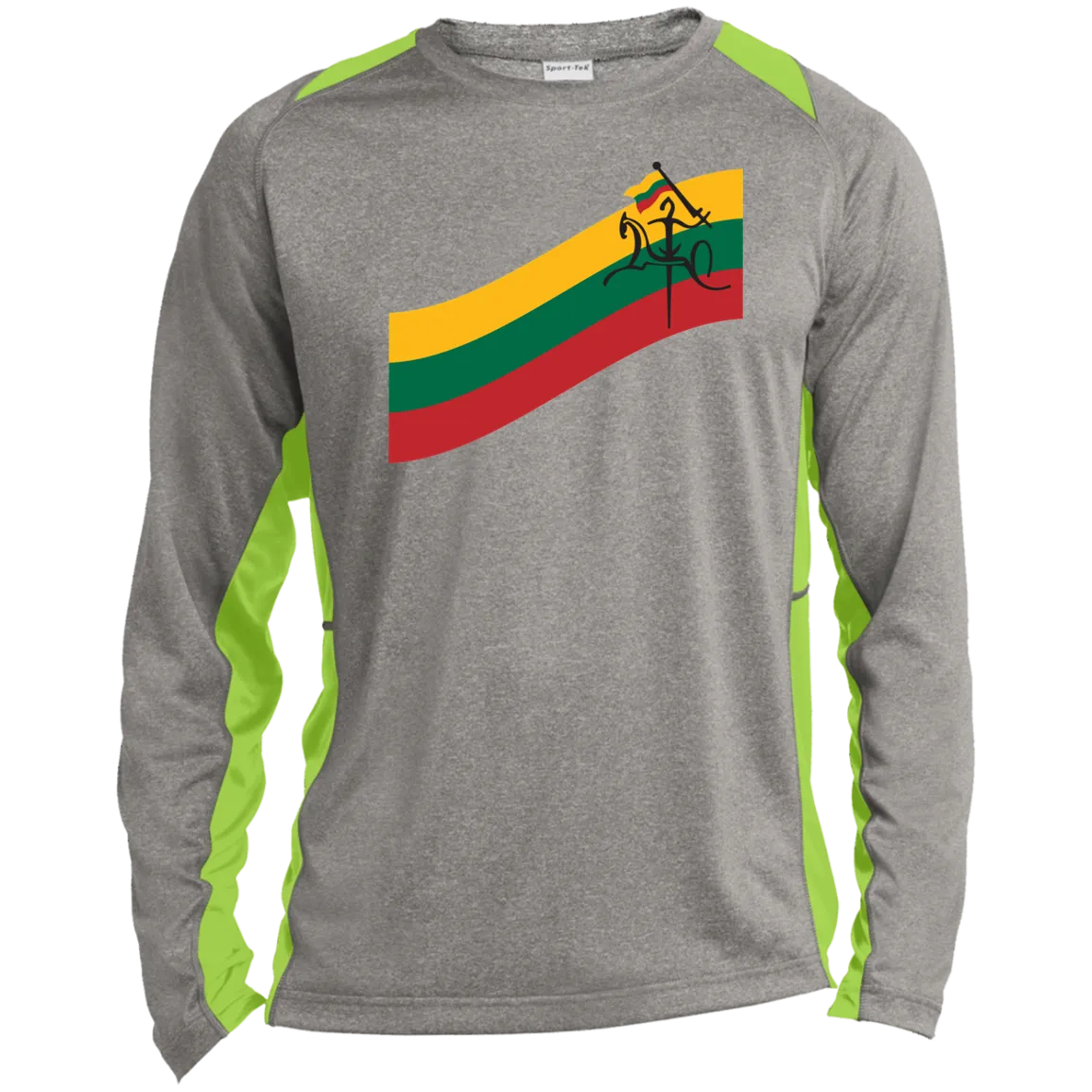 Vytis Swoosh - Men's Long Sleeve Colorblock Activewear Performance T