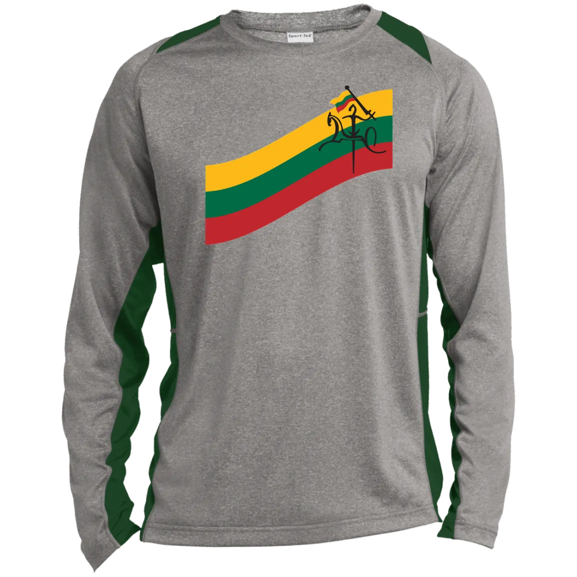 Vytis Swoosh - Men's Long Sleeve Colorblock Activewear Performance T