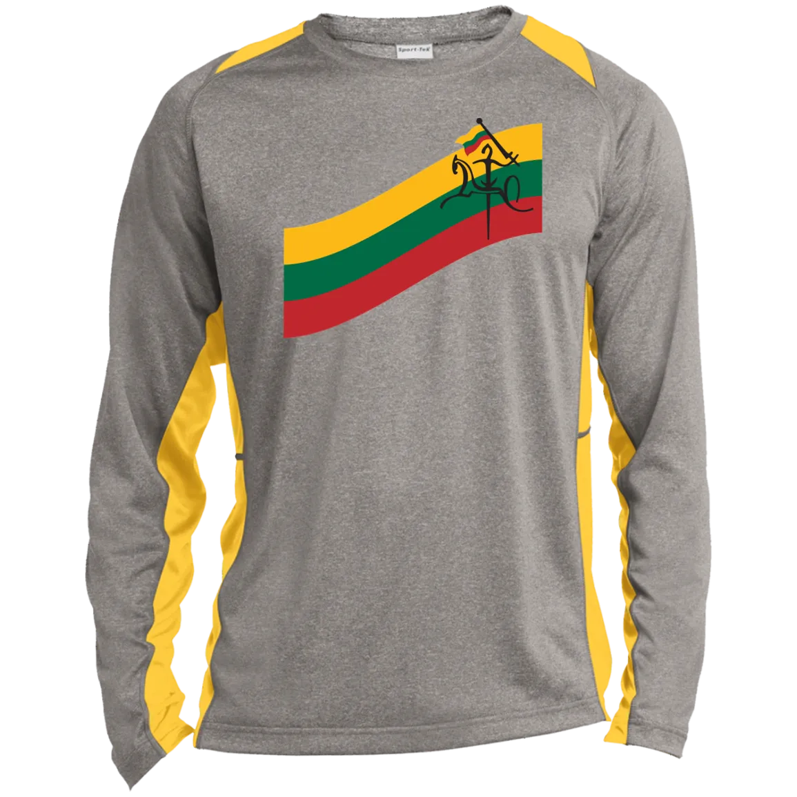 Vytis Swoosh - Men's Long Sleeve Colorblock Activewear Performance T