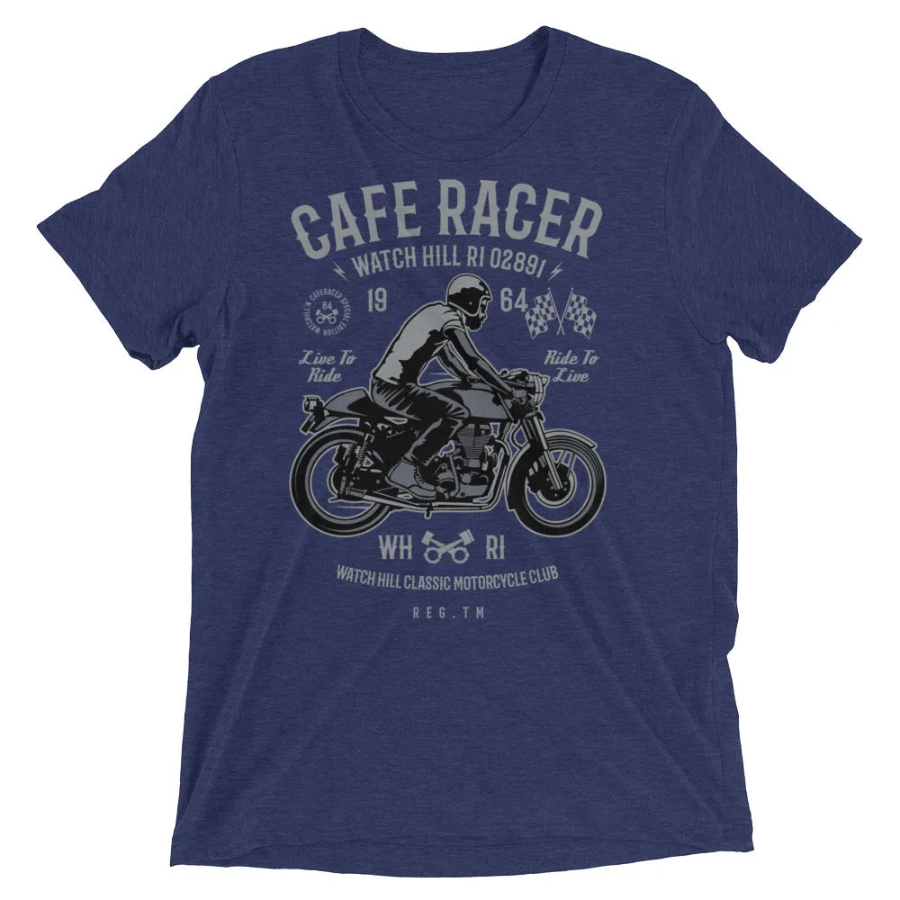 Watchill’n ‘Cafe Racer’ Unisex Short sleeve t-shirt (Grey/Black)