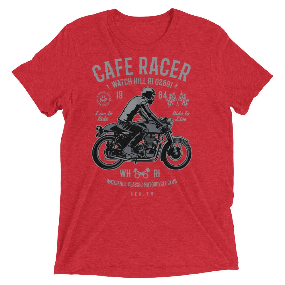 Watchill’n ‘Cafe Racer’ Unisex Short sleeve t-shirt (Grey/Black)