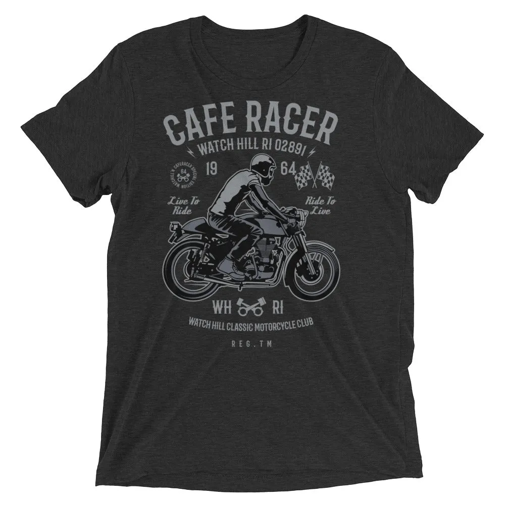Watchill’n ‘Cafe Racer’ Unisex Short sleeve t-shirt (Grey/Black)