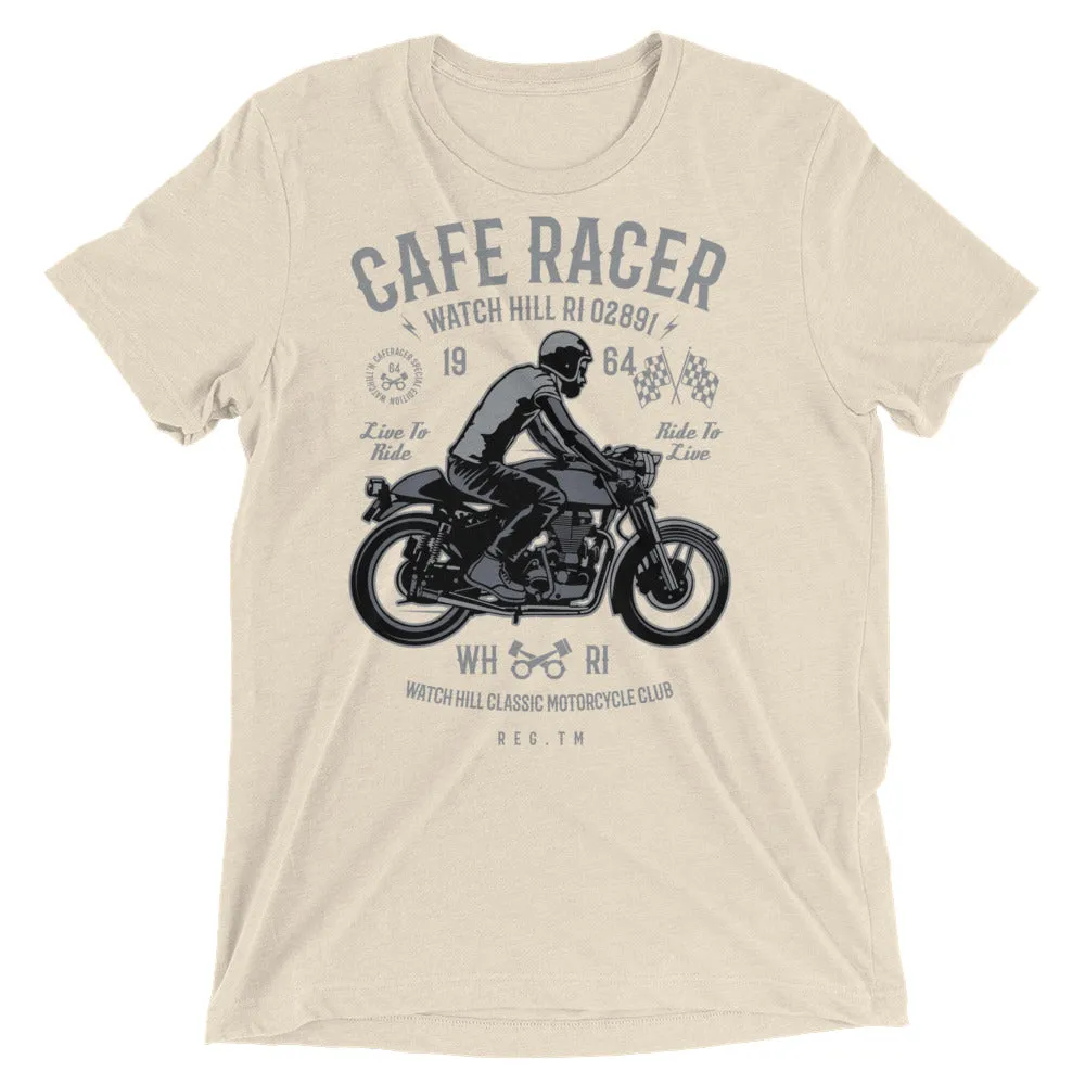 Watchill’n ‘Cafe Racer’ Unisex Short sleeve t-shirt (Grey/Black)