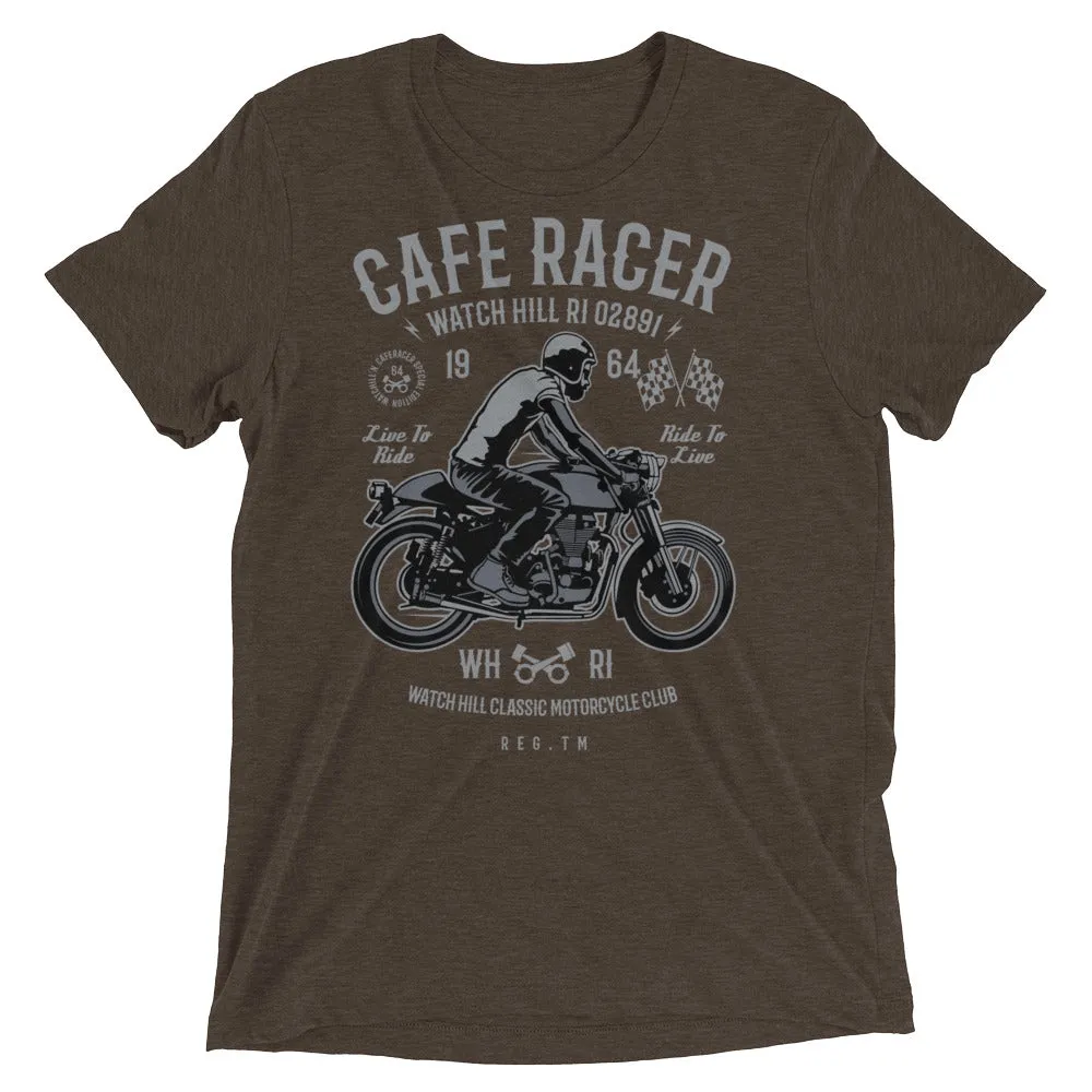 Watchill’n ‘Cafe Racer’ Unisex Short sleeve t-shirt (Grey/Black)