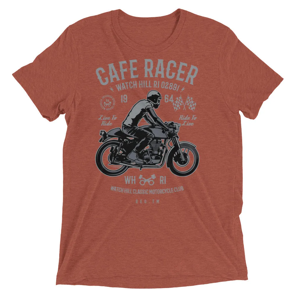 Watchill’n ‘Cafe Racer’ Unisex Short sleeve t-shirt (Grey/Black)