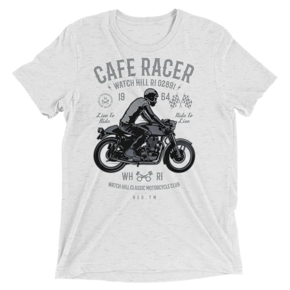 Watchill’n ‘Cafe Racer’ Unisex Short sleeve t-shirt (Grey/Black)