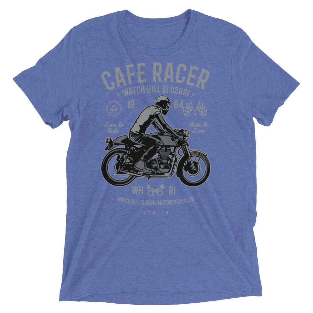 Watchill’n ‘Cafe Racer’ Unisex Short sleeve t-shirt (Grey/Black)