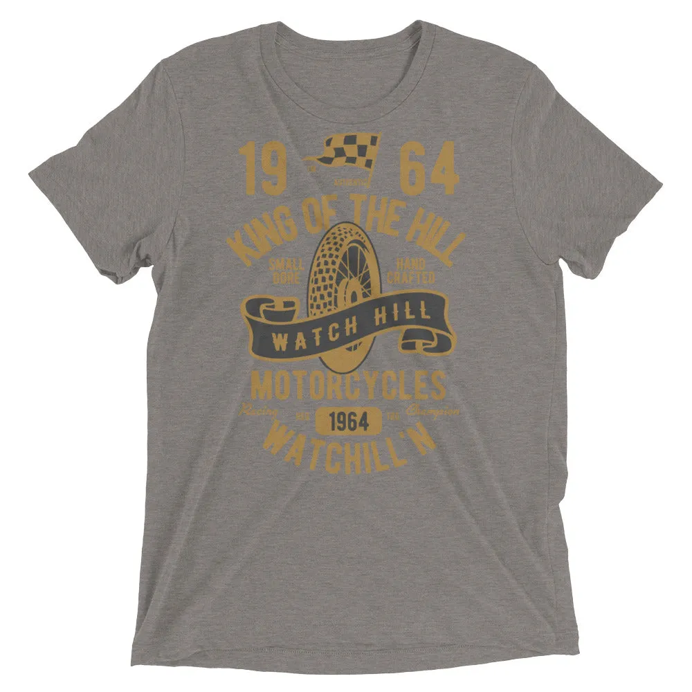 Watchill’n ‘King of the Hill’ Unisex Short sleeve t-shirt (Gold/Black)