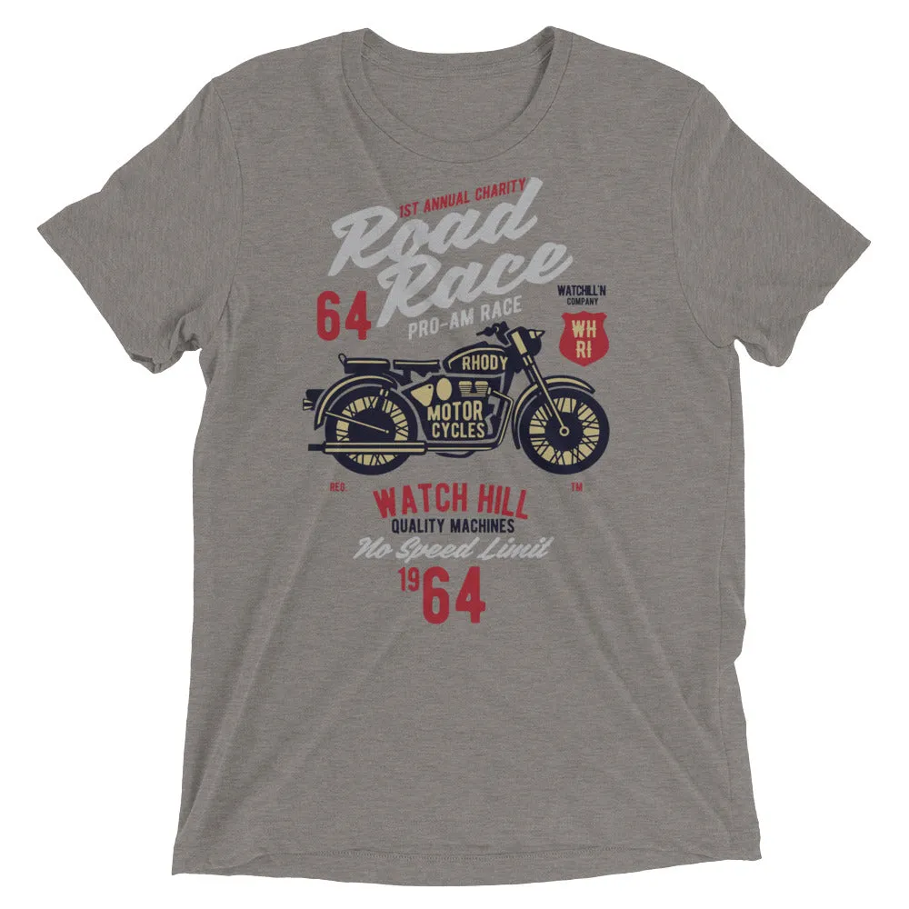 Watchill’n ‘Road Race’ Unisex Short sleeve t-shirt (Red/Grey)