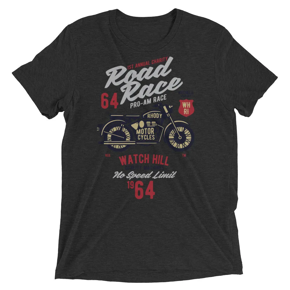 Watchill’n ‘Road Race’ Unisex Short sleeve t-shirt (Red/Grey)