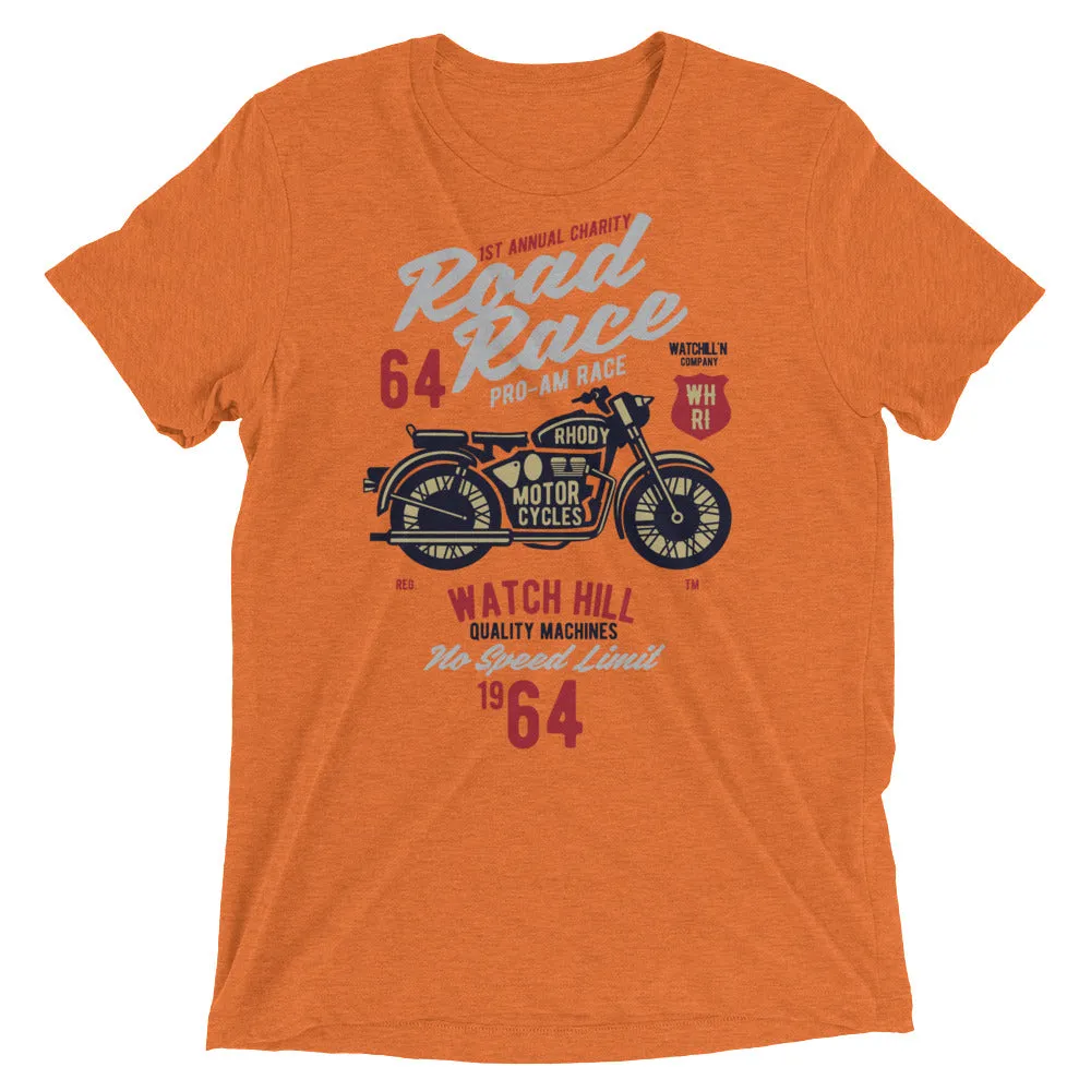 Watchill’n ‘Road Race’ Unisex Short sleeve t-shirt (Red/Grey)