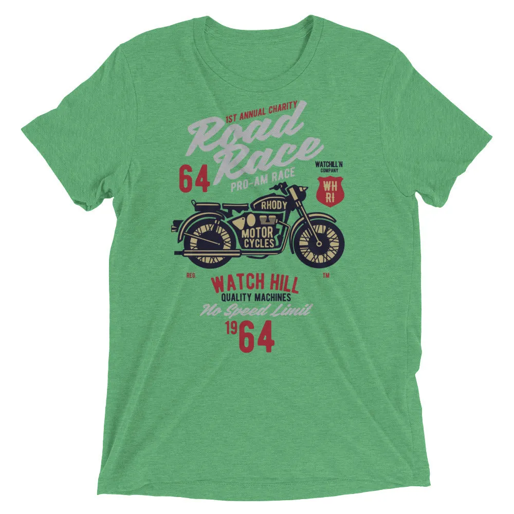 Watchill’n ‘Road Race’ Unisex Short sleeve t-shirt (Red/Grey)