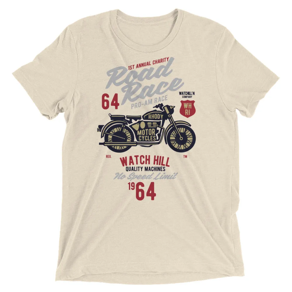 Watchill’n ‘Road Race’ Unisex Short sleeve t-shirt (Red/Grey)