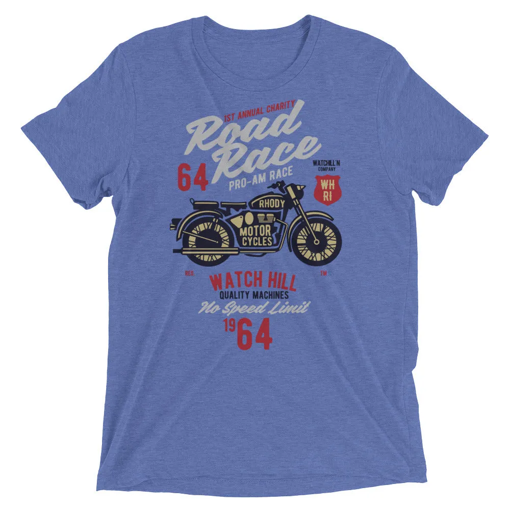 Watchill’n ‘Road Race’ Unisex Short sleeve t-shirt (Red/Grey)