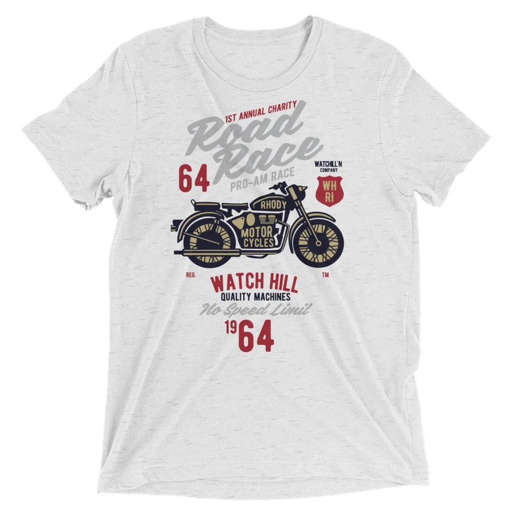 Watchill’n ‘Road Race’ Unisex Short sleeve t-shirt (Red/Grey)