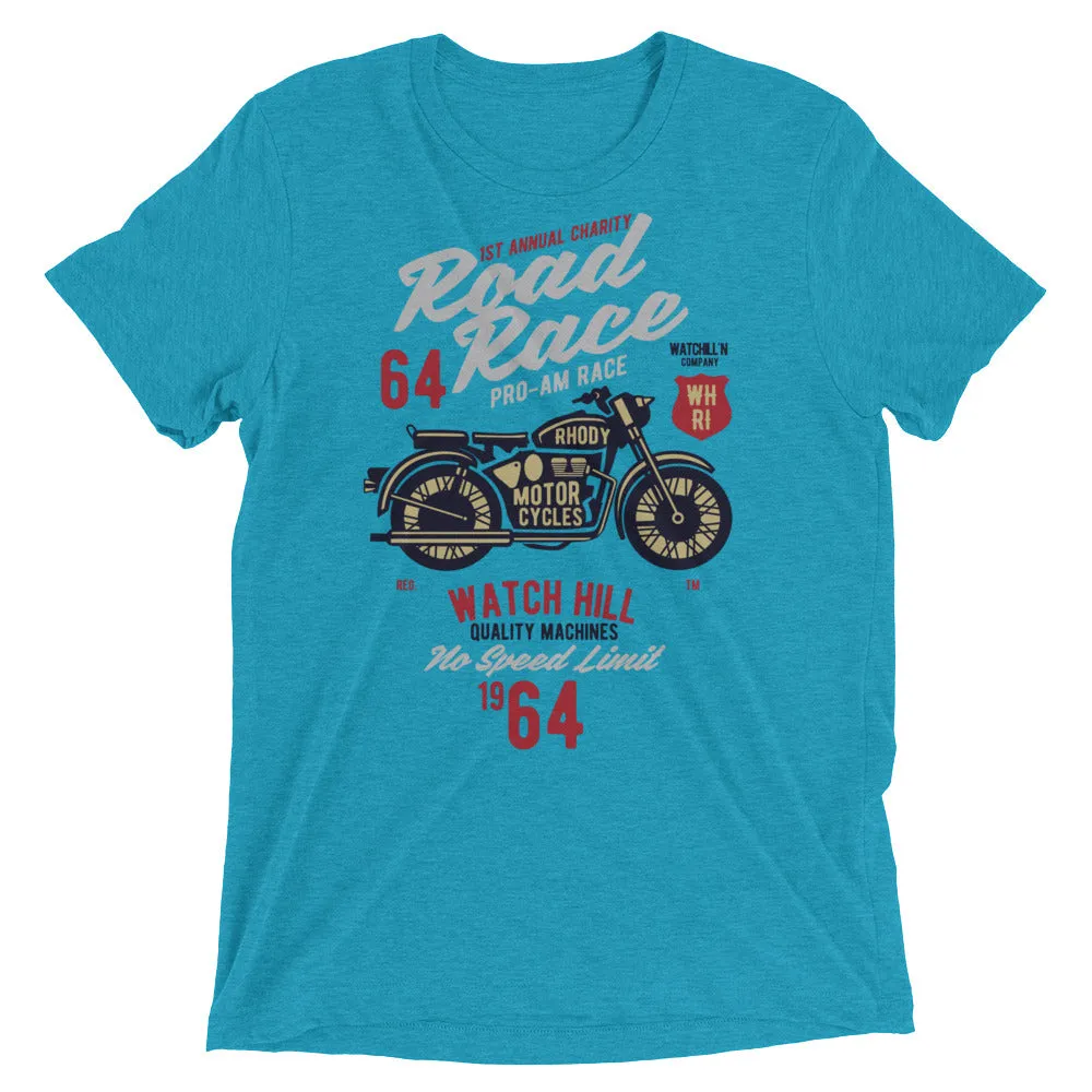 Watchill’n ‘Road Race’ Unisex Short sleeve t-shirt (Red/Grey)