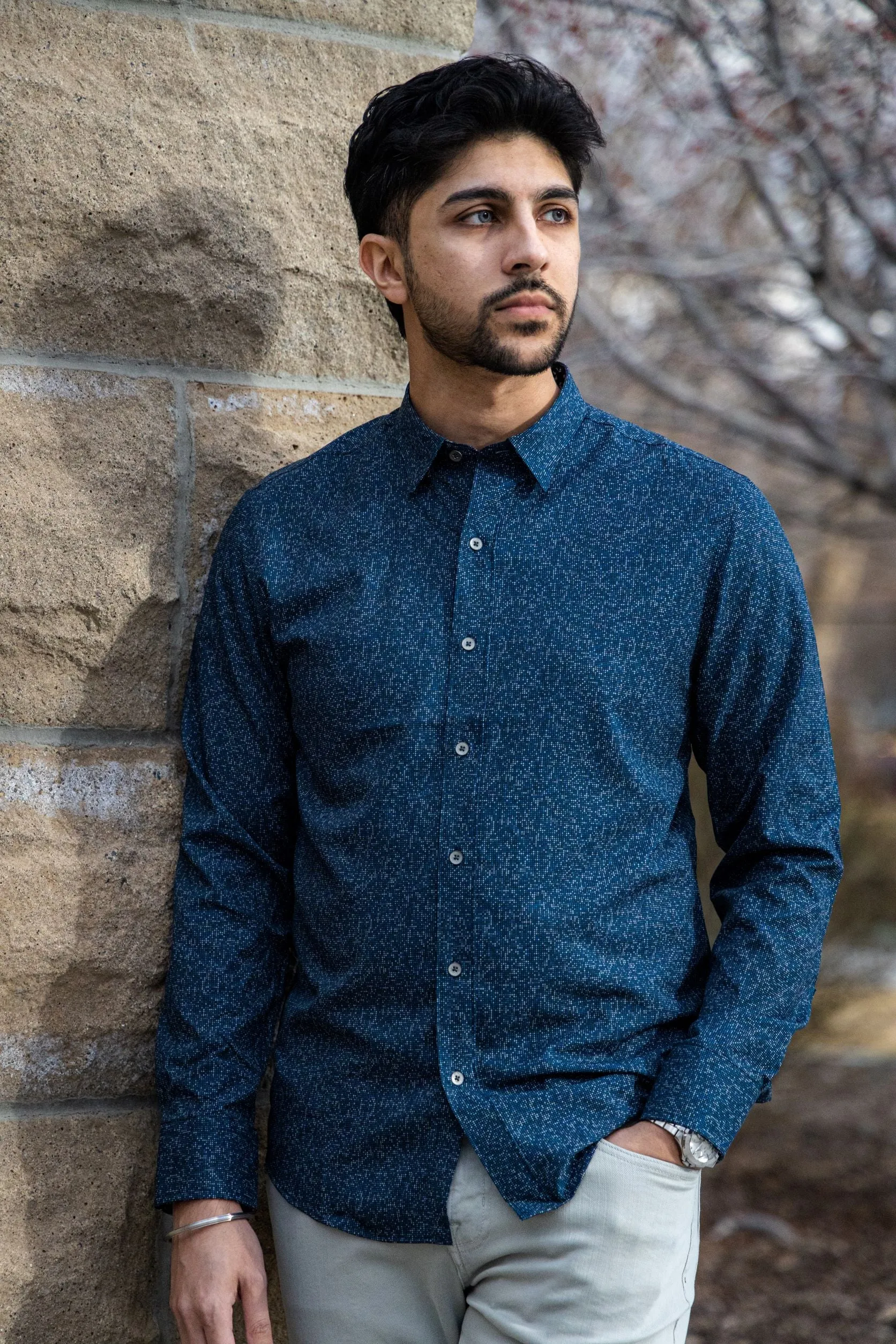 W.R.K. Mini Dot 4-Way Stretch LS Shirt